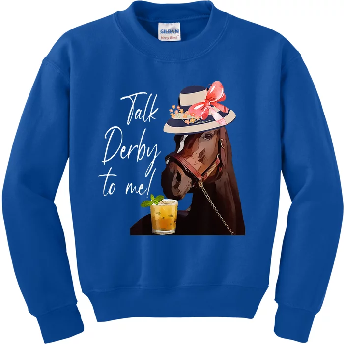 Talk Derby To Me Horse Kids Sweatshirt