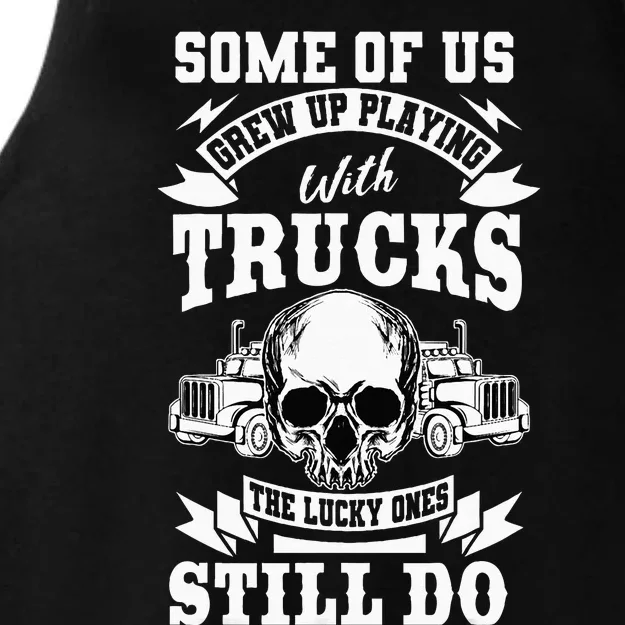 Truck Driver Trucker Vehicle LGV Truckie Driving Teamster Ladies Tri-Blend Wicking Tank