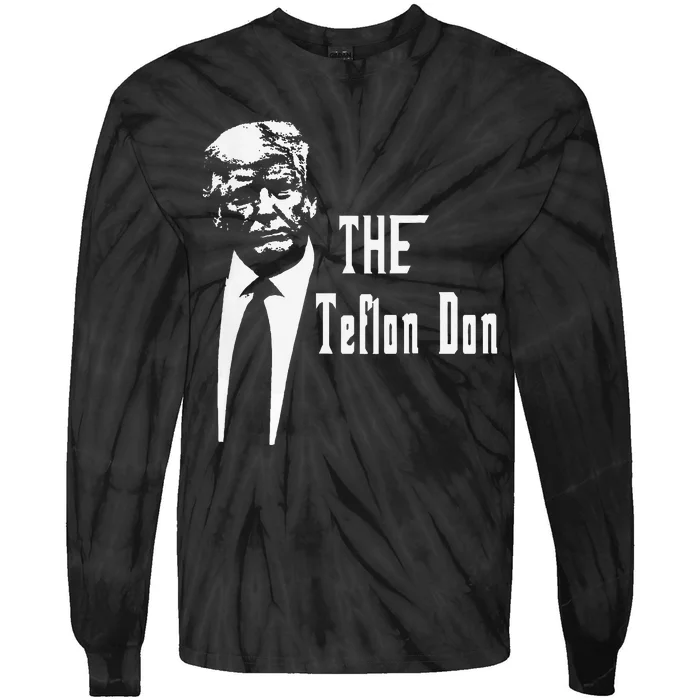 Teflon Don Trump Funny Tie-Dye Long Sleeve Shirt