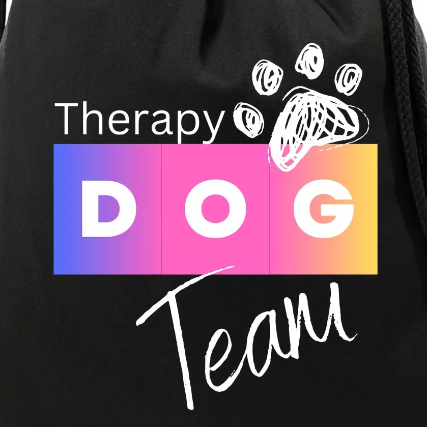 Therapy Dog Team Drawstring Bag