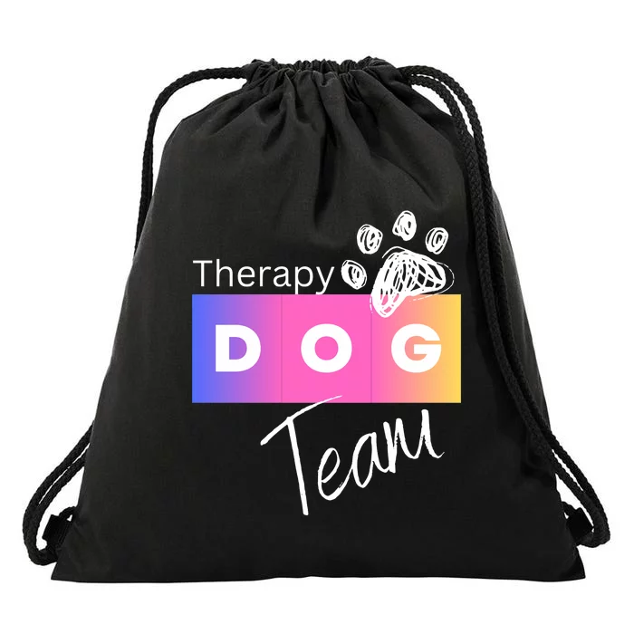 Therapy Dog Team Drawstring Bag