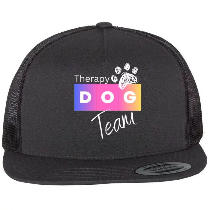 Therapy Dog Team Flat Bill Trucker Hat