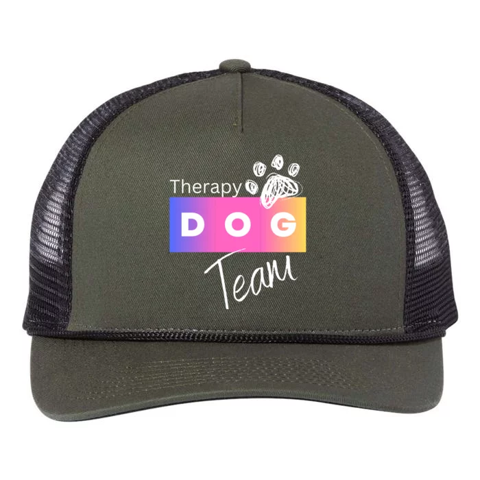 Therapy Dog Team Retro Rope Trucker Hat Cap