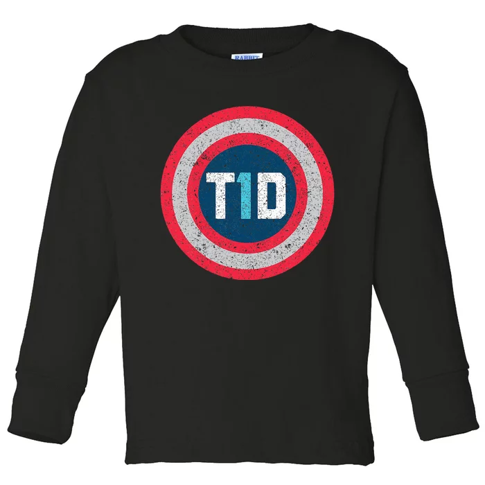 T1d Diabetic Type 1 Diabetes Awareness Kids Toddler Long Sleeve Shirt