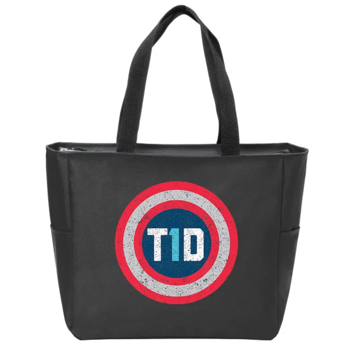 T1d Diabetic Type 1 Diabetes Awareness Kids Zip Tote Bag