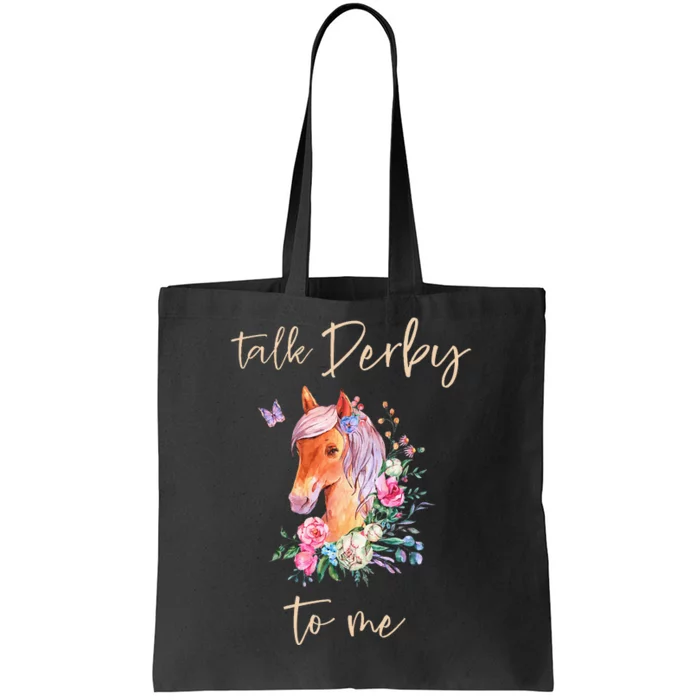 Talk Derby To Me Horse Racing Fan Tote Bag