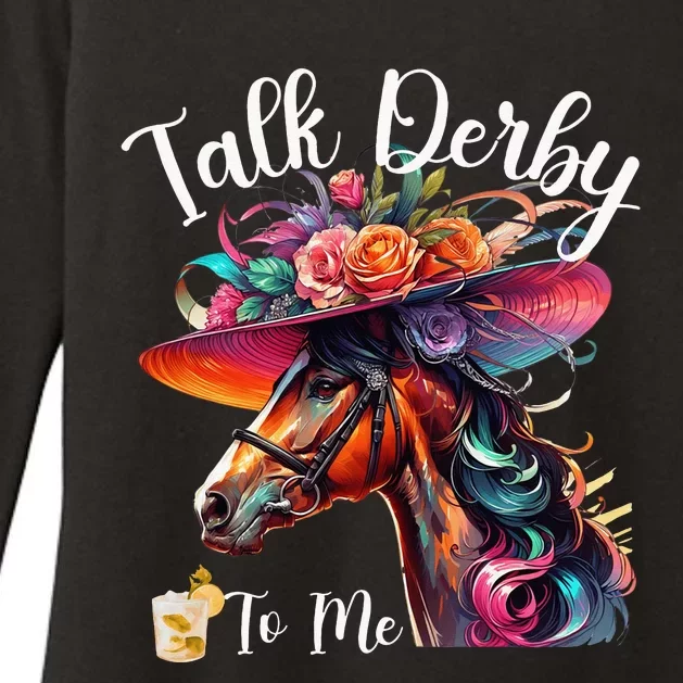 Talk Derby To Me Horse Racing Lover On Derby Day Womens CVC Long Sleeve Shirt