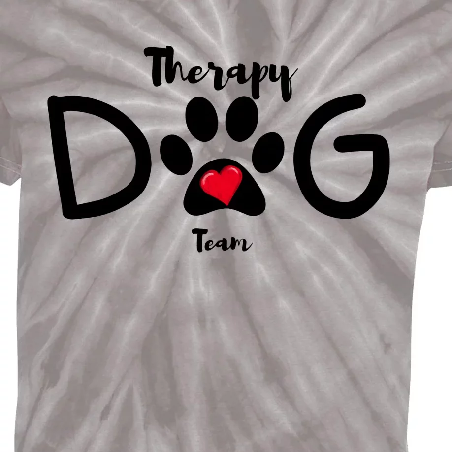 Therapy Dog Team Trending Design Kids Tie-Dye T-Shirt