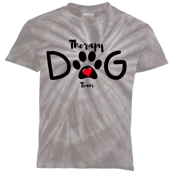 Therapy Dog Team Trending Design Kids Tie-Dye T-Shirt