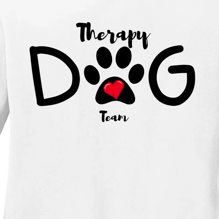 Therapy Dog Team Trending Design Ladies Long Sleeve Shirt