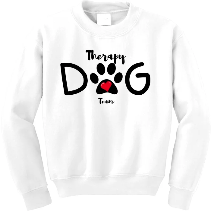 Therapy Dog Team Trending Design Kids Sweatshirt