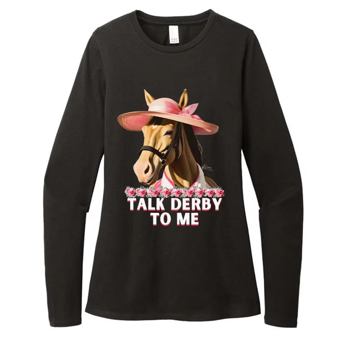 Talk Derby To Me Horse Racing Lover On Derby Day Womens CVC Long Sleeve Shirt