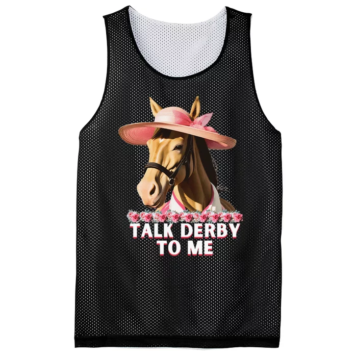 Talk Derby To Me Horse Racing Lover On Derby Day Mesh Reversible Basketball Jersey Tank