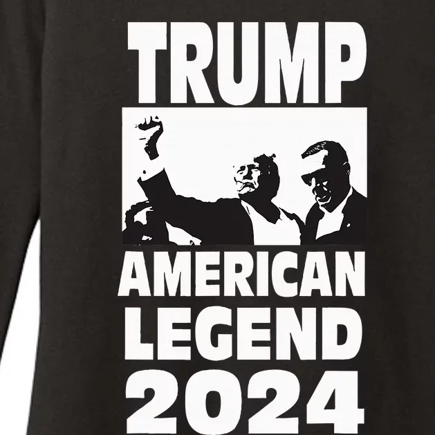 Teflon Don Trump 2024 Bulletproof Never Surrender Legend Womens CVC Long Sleeve Shirt