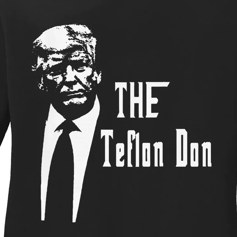 Teflon Don Trump Funny Ladies Long Sleeve Shirt