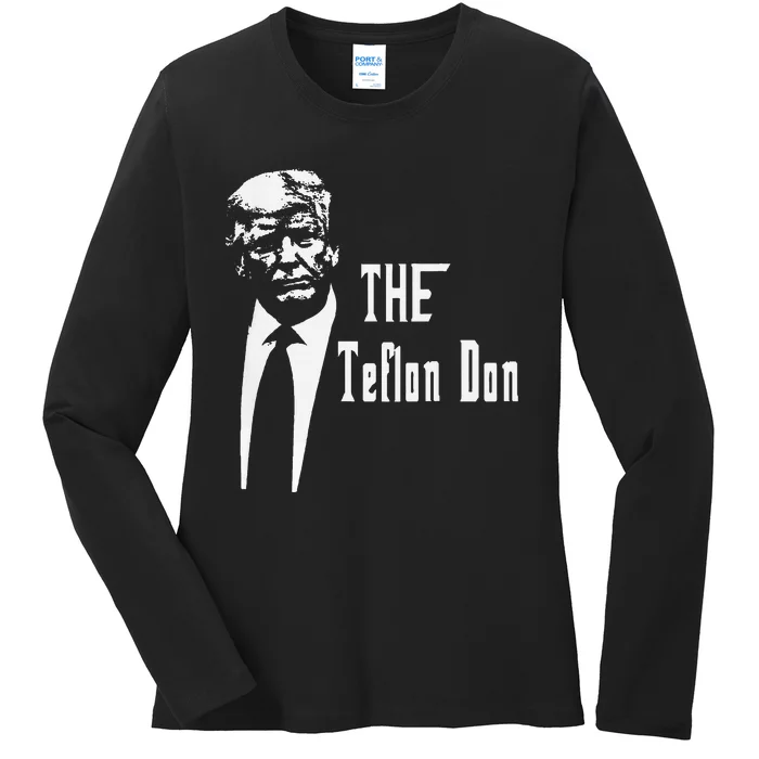 Teflon Don Trump Funny Ladies Long Sleeve Shirt