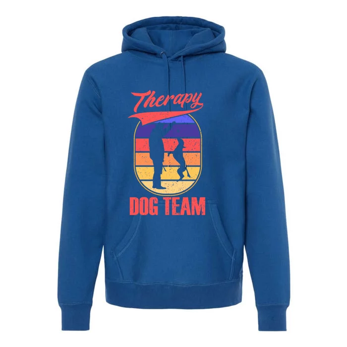 Therapy Dog Team For A Pettrainer Dog Trainer Great Gift Premium Hoodie