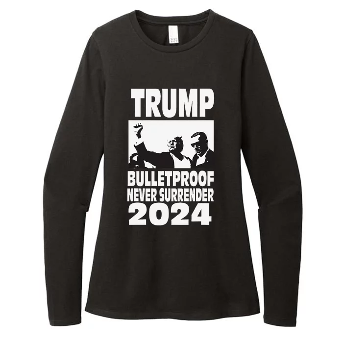 Teflon Don Trump 2024 Bulletproof Never Surrender Legend Womens CVC Long Sleeve Shirt