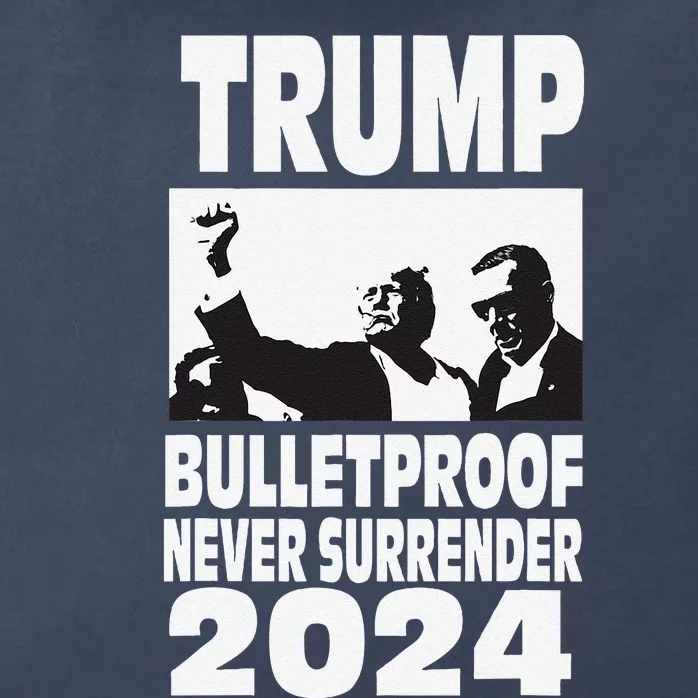 Teflon Don Trump 2024 Bulletproof Never Surrender Legend Zip Tote Bag