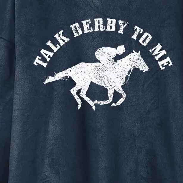 Talk Derby To Me Horse Racing Hooded Wearable Blanket