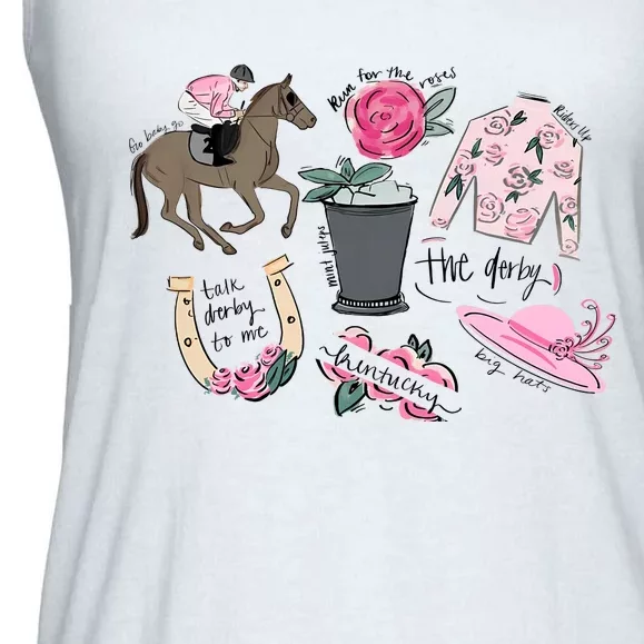 Talk Derby To Me Kentucky Horse Racing Ladies Essential Flowy Tank