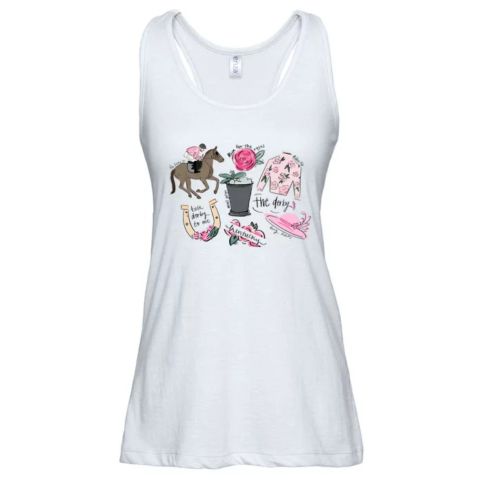 Talk Derby To Me Kentucky Horse Racing Ladies Essential Flowy Tank