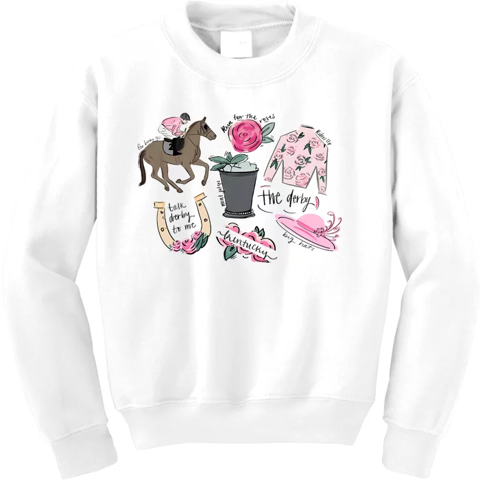 Talk Derby To Me Kentucky Horse Racing Kids Sweatshirt