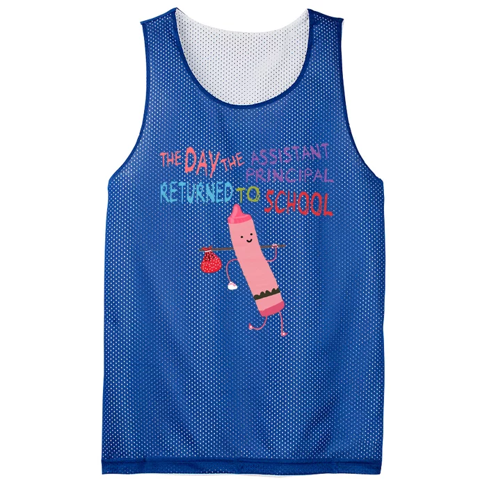 The Day The Assistant Principal Returned To School Gift Mesh Reversible Basketball Jersey Tank