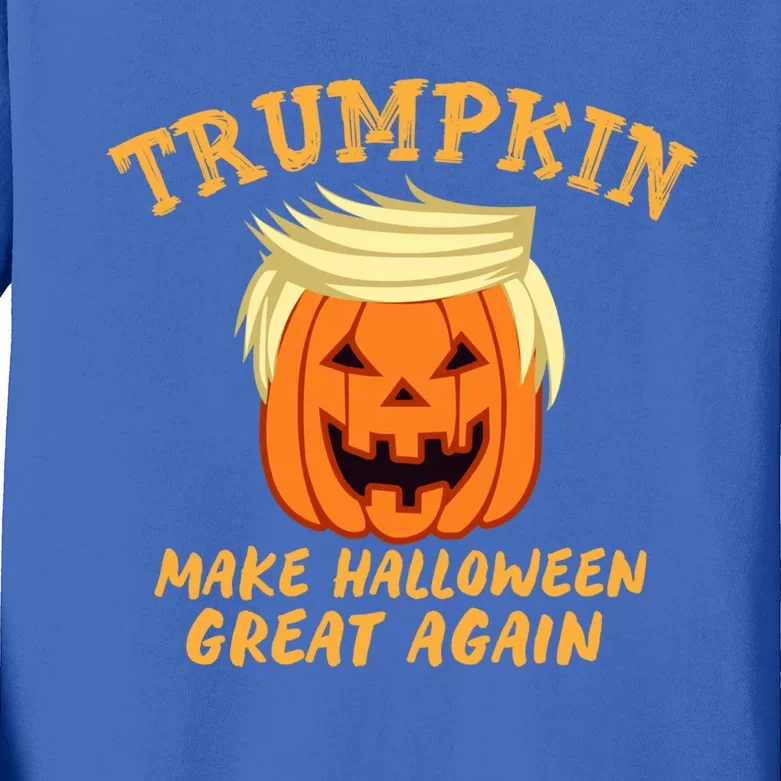 Trumpkin Donald Trump Halloween Make Halloween Great Again Gift Kids Long Sleeve Shirt