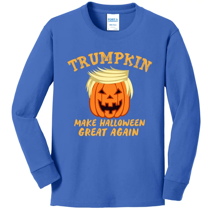 Trumpkin Donald Trump Halloween Make Halloween Great Again Gift Kids Long Sleeve Shirt