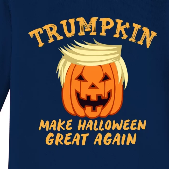 Trumpkin Donald Trump Halloween Make Halloween Great Again Gift Baby Long Sleeve Bodysuit