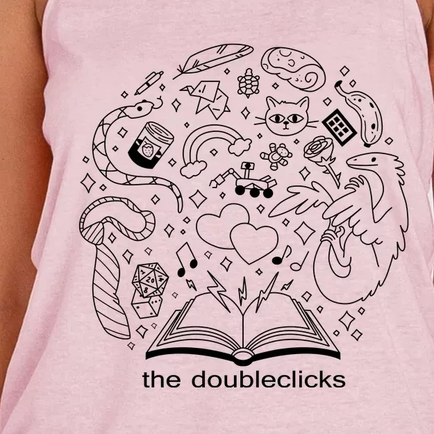 The Doubleclicks The Book Was Better Women's Knotted Racerback Tank