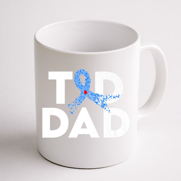 T1D Dad Type 1 Diabetes Awareness Insulin Family Support Premium Front & Back Coffee Mug