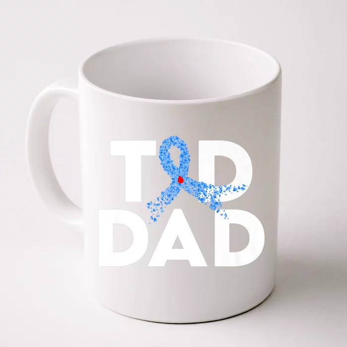 T1D Dad Type 1 Diabetes Awareness Insulin Family Support Premium Front & Back Coffee Mug