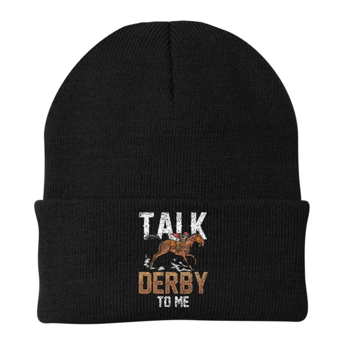 Talk Derby To Me Horse Racing Funny Derby Day Knit Cap Winter Beanie