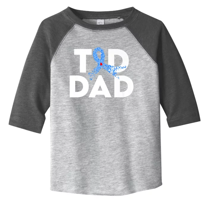 T1D Dad Type 1 Diabetes Awareness Insulin Family Support Premium Toddler Fine Jersey T-Shirt