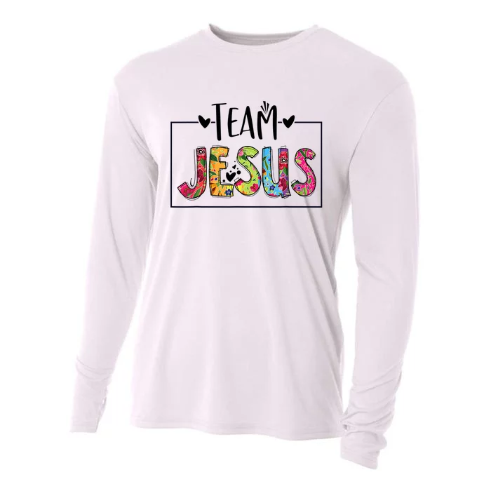 Tie Dye Team Jesus Cool Mom And Christian Thanksgiving Cooling Performance Long Sleeve Crew