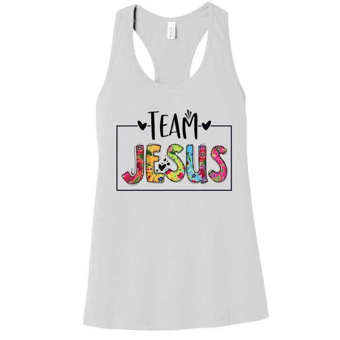 Tie Dye Team Jesus Cool Mom And Christian Thanksgiving Women's Racerback Tank