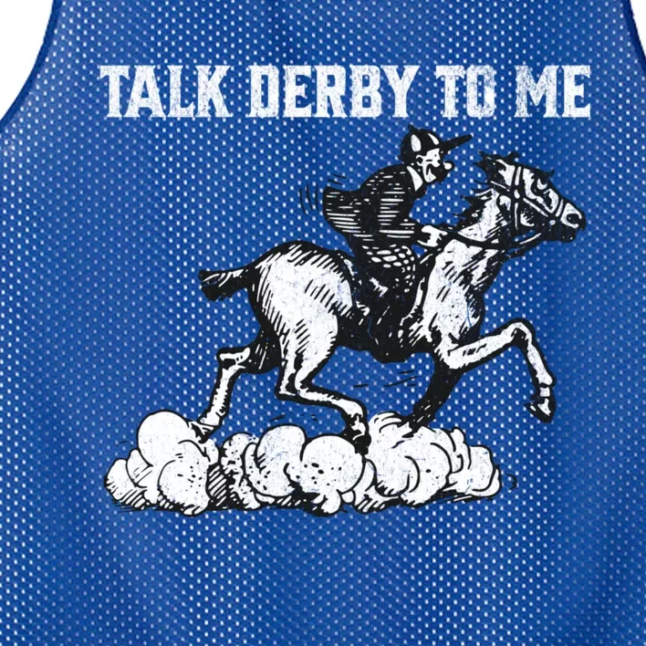 Talk Derby To Me Horse Racing Funny Derby Day Mesh Reversible Basketball Jersey Tank