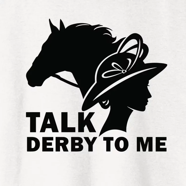 Talk Derby To Me Horse Racing Kentucky Women's Crop Top Tee