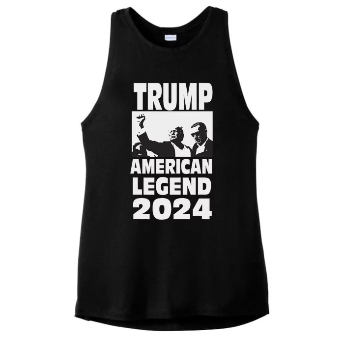 Teflon Don Trump 2024 Bulletproof Legend Design Ladies Tri-Blend Wicking Tank