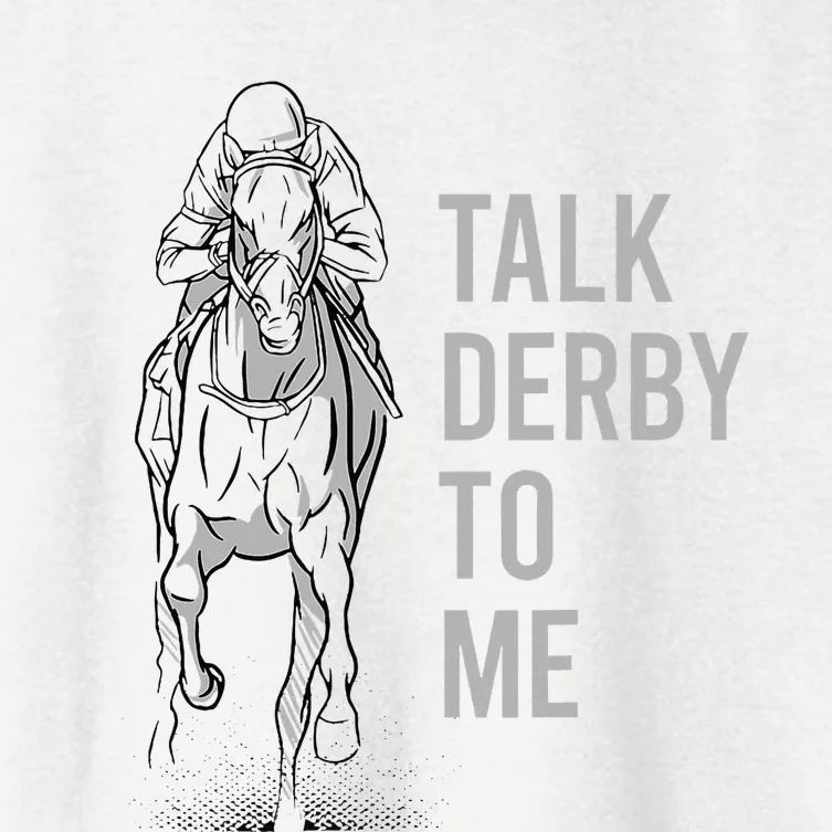 Talk Derby To Me Horse Racing Women's Crop Top Tee