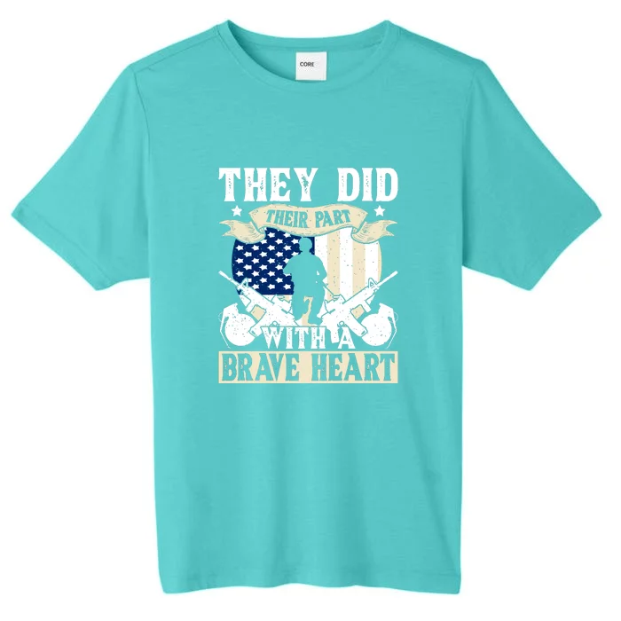 They Did Their Part, With A Brave Heart Gift Memorial Day ChromaSoft Performance T-Shirt