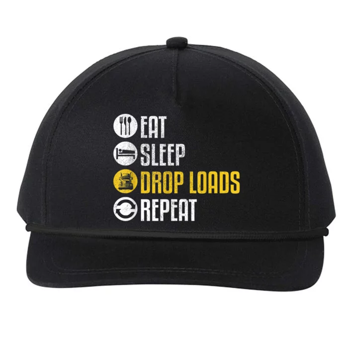 Truck Driver Tee Joke Saying Trucker Snapback Five-Panel Rope Hat