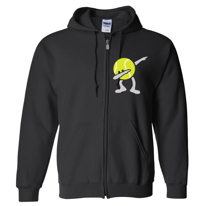 Tennis Dabbing Tennis Ball Tennis Player Ball Sport Gift Full Zip Hoodie