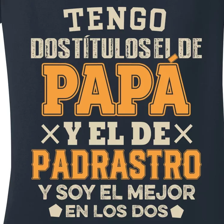 Tengo Dos TíTulos El De Papa Women's V-Neck T-Shirt