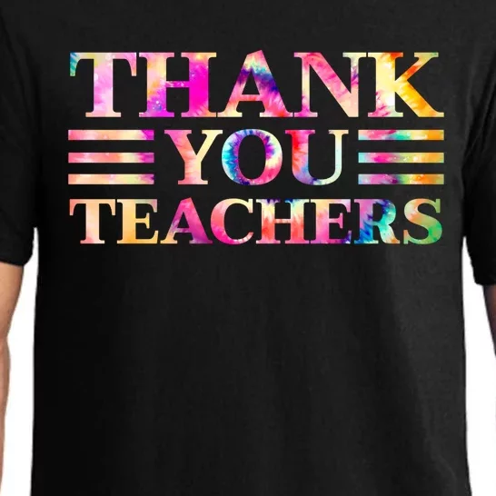 Tie Dye Thank You Teachers For Moms Dads Teens Graduation Cute Gift Pajama Set