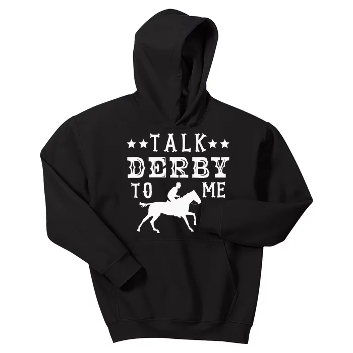 Talk Derby To Me Horse Racing Track Betting Gambling Kids Hoodie