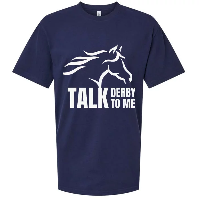 Talk Derby To Me Funny Horse Racing Sueded Cloud Jersey T-Shirt