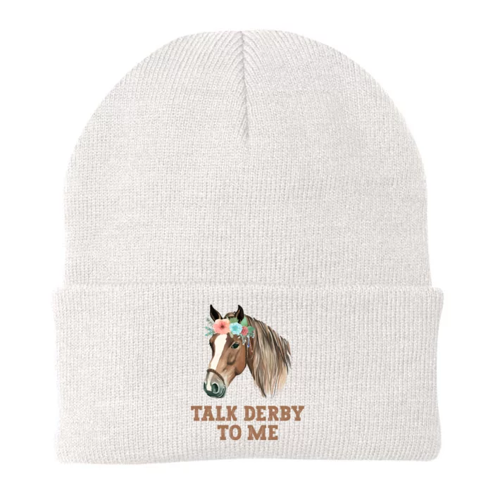 Talk Derby To Me Horse Racing Knit Cap Winter Beanie